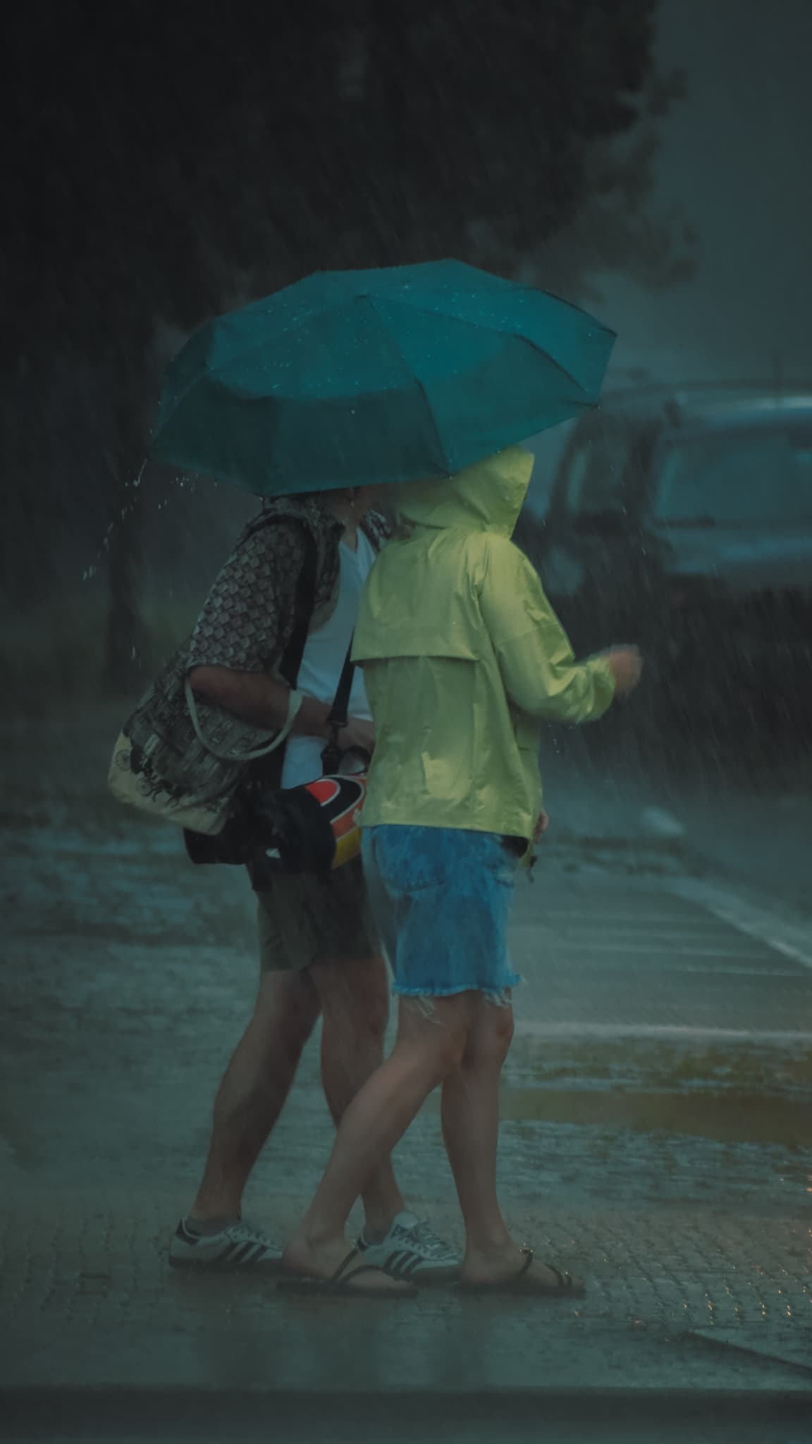 Teal Umbrella